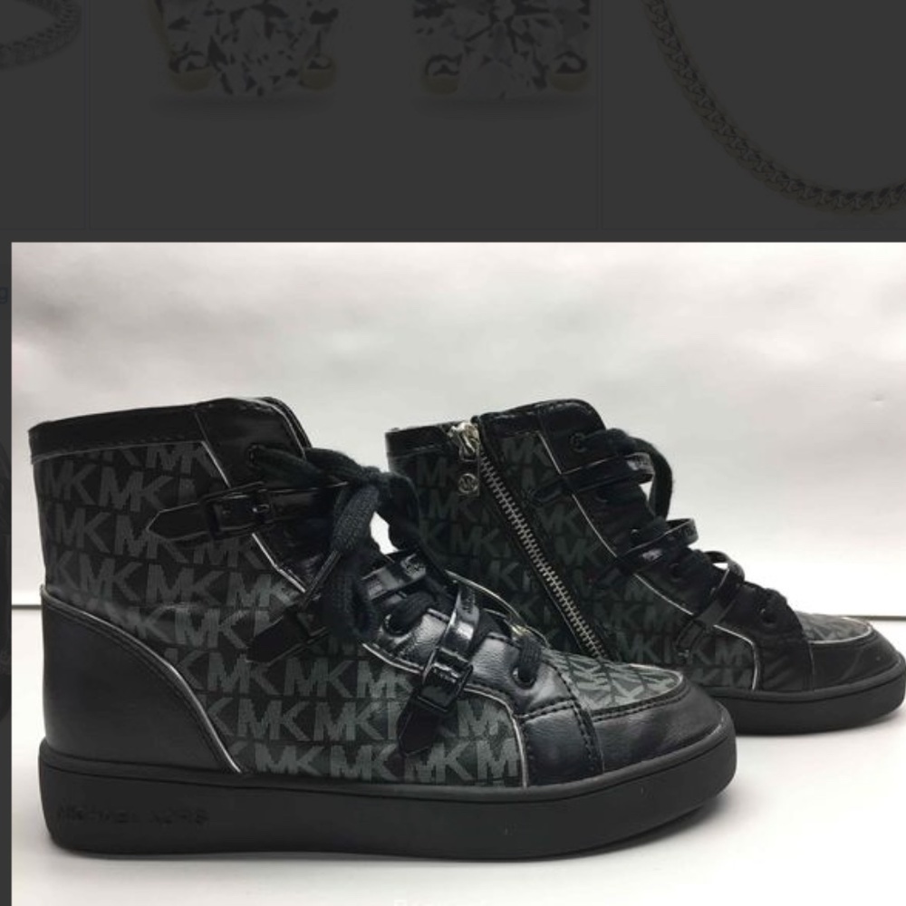 Michael Kors signature High Tops with side zippers  Size 4